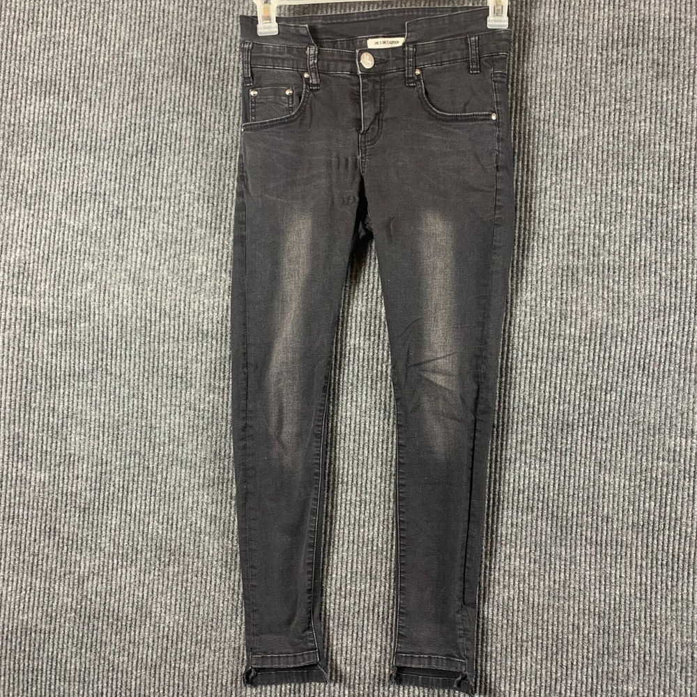 One X Oneteaspoon Jeans Womens 28 Black Denim Skinny Stretch‎ Mid Rise 28x27